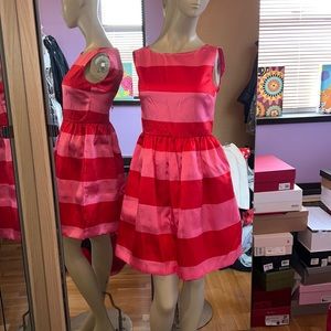 Cruecuts girls taffeta striped dress 14